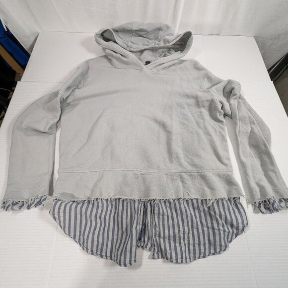 Anthropologie Tops - Anthropologie Left of Center Jenna Layered Hoodie Large Gray
